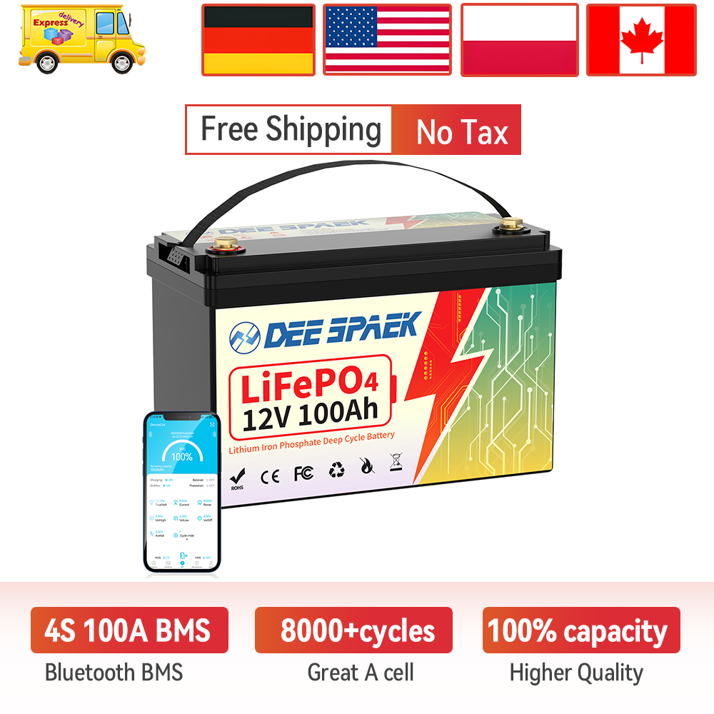 DEEPSPAEK 12V 100Ah Lifepo4 Ba - Lifepo4 12V 100Ah Bms Bluetooth review and price