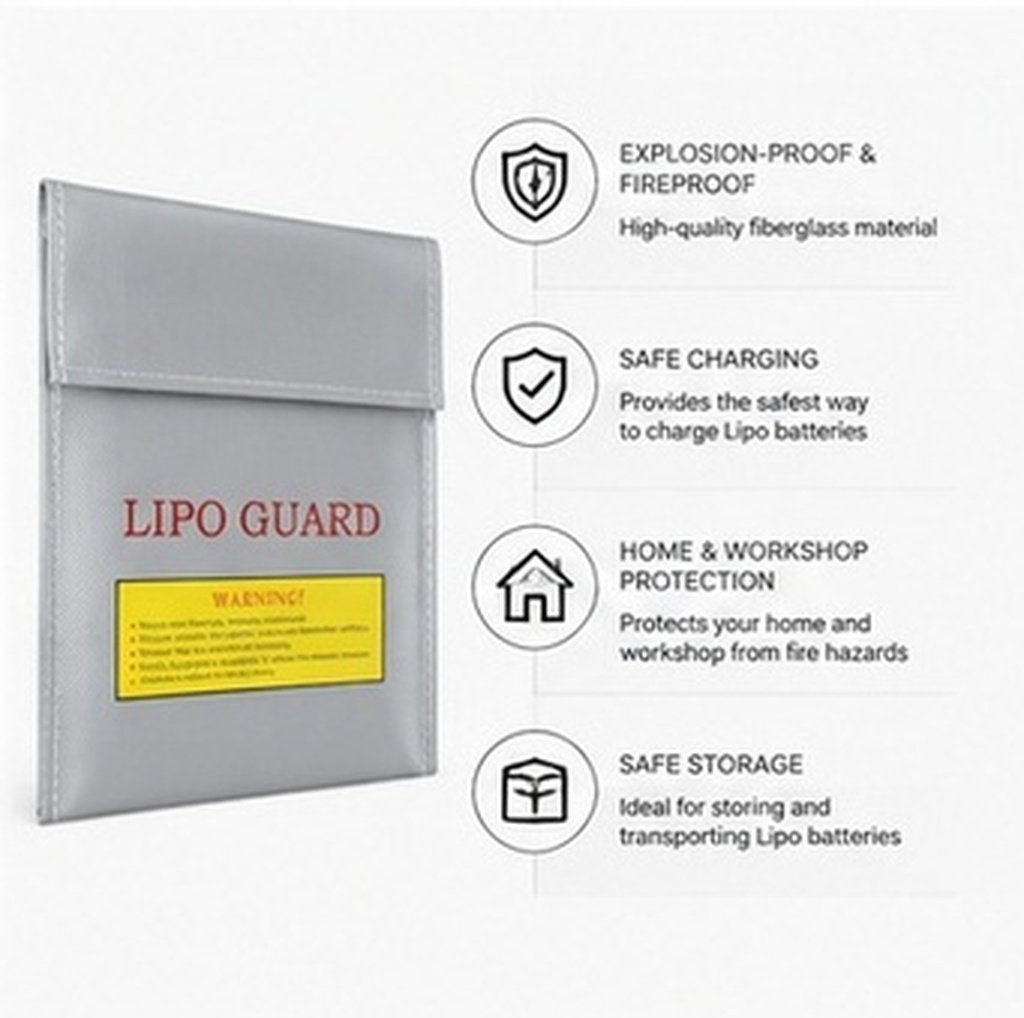 18x23cm Professional Rc Lipo B - Lipo Battery Fireproof Safety Charge Box review and price